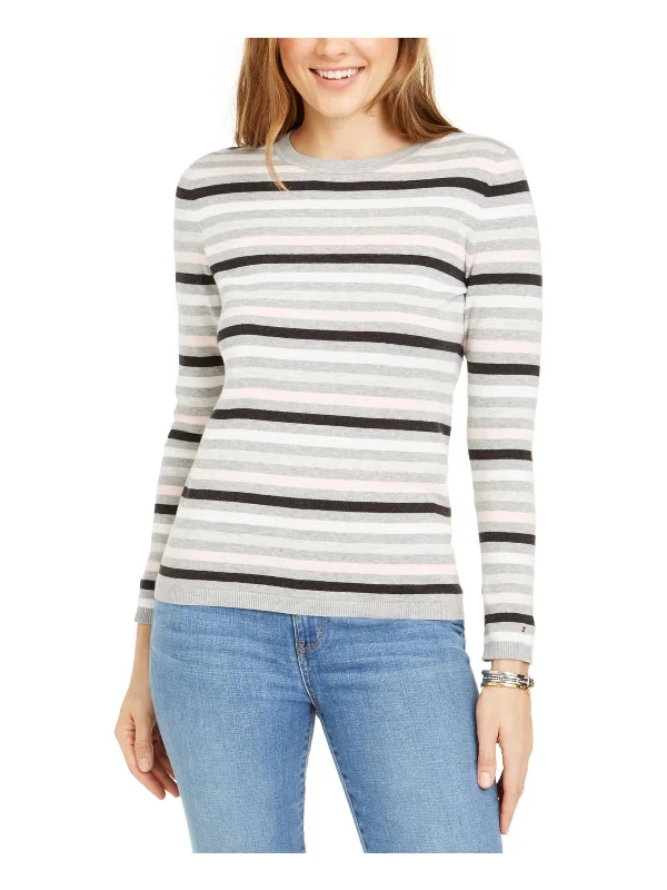 Wrap - Style Women's Lambswool Sweater Dresses in Elegant ShadesWomens Crewneck Striped Sweater Wrap - Style Women's Lambswool Sweater Dresses in Elegant ShadesWomens Crewneck Striped Sweater