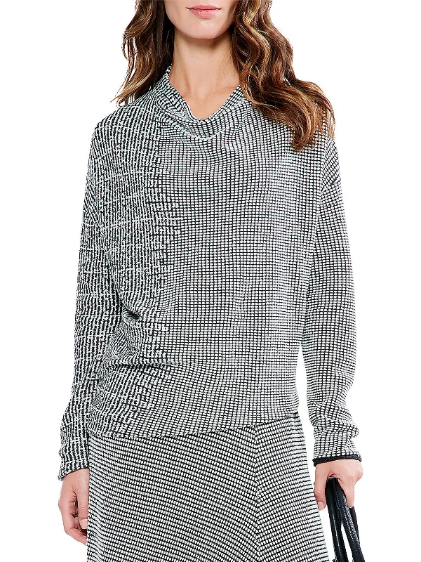 Plus Size Women's Asymmetric Hem Sweater Dresses in Modern DesignsWomens Knit Textured Funnel-Neck Sweater Plus Size Women's Asymmetric Hem Sweater Dresses in Modern DesignsWomens Knit Textured Funnel-Neck Sweater