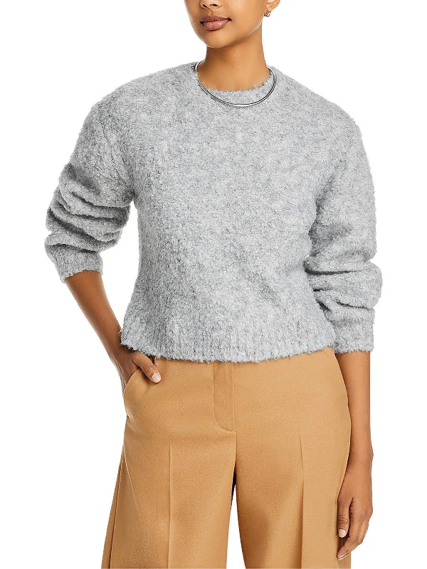 Plus Size Women's Open - Front Cardigan Style Sweater DressesWomens Wool Blend Ribbed Trim Crewneck Sweater Plus Size Women's Open - Front Cardigan Style Sweater DressesWomens Wool Blend Ribbed Trim Crewneck Sweater