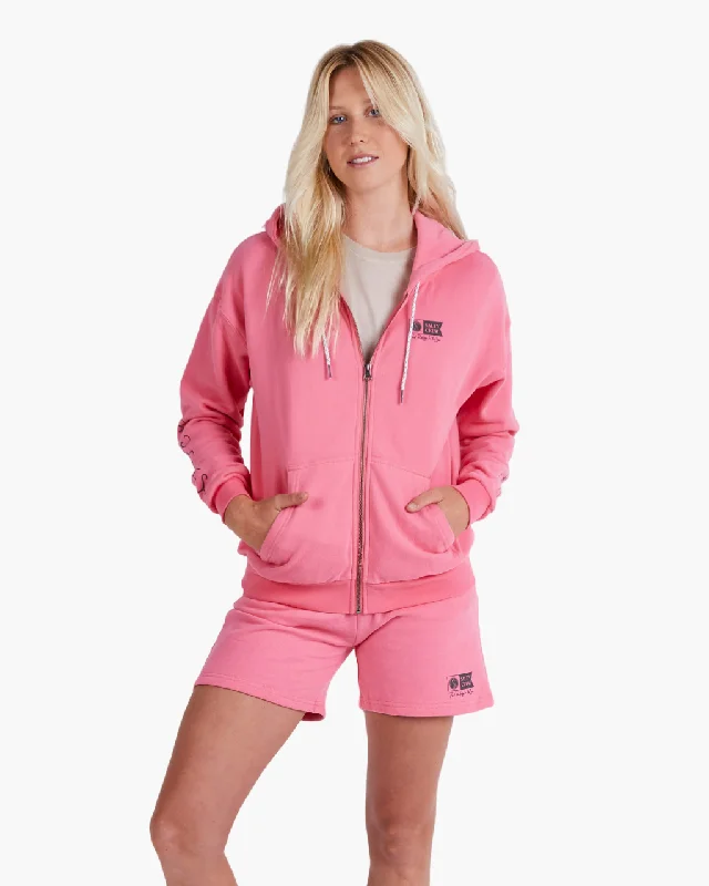 Women's double - breasted tweed jackets in classic colors for a sophisticated office lookAlpha Zip Hoody - Deep Pink Women's double - breasted tweed jackets in classic colors for a sophisticated office lookAlpha Zip Hoody - Deep Pink