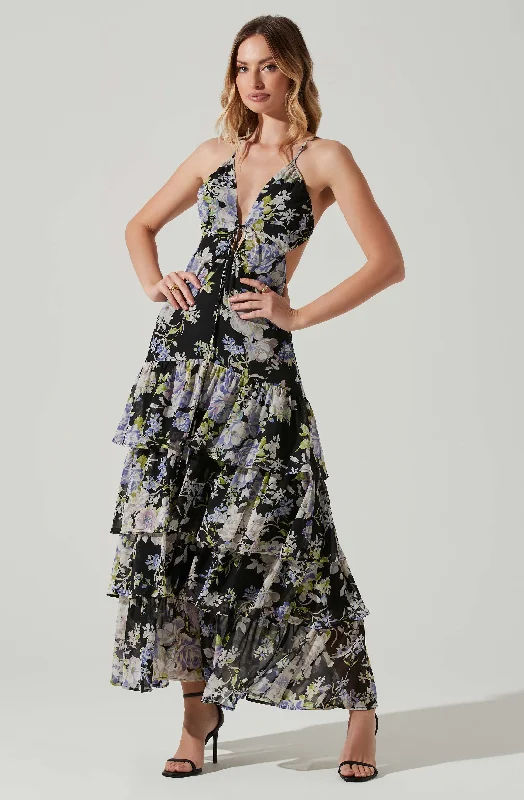 Shift Women Dress with a Simple and Classic Design for Everyday WearAneira Floral Tiered Maxi Dress Shift Women Dress with a Simple and Classic Design for Everyday WearAneira Floral Tiered Maxi Dress