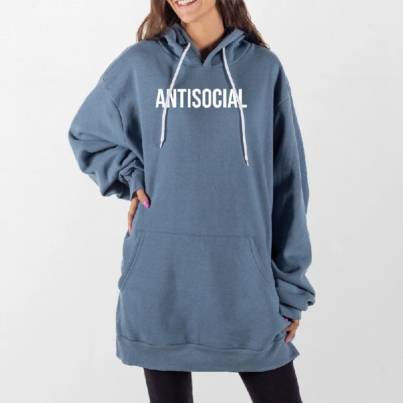 Women's cropped sweatshirt with a slogan graphic for a fun and expressive lookAntisocial Giant Hoodie Women's cropped sweatshirt with a slogan graphic for a fun and expressive lookAntisocial Giant Hoodie