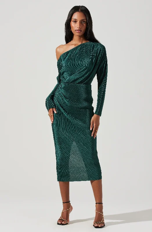 Little Black Women Dress with Sequins for a Glamorous Night OutAzenia Plisse Off Shoulder Long Sleeve Midi Dress Little Black Women Dress with Sequins for a Glamorous Night OutAzenia Plisse Off Shoulder Long Sleeve Midi Dress
