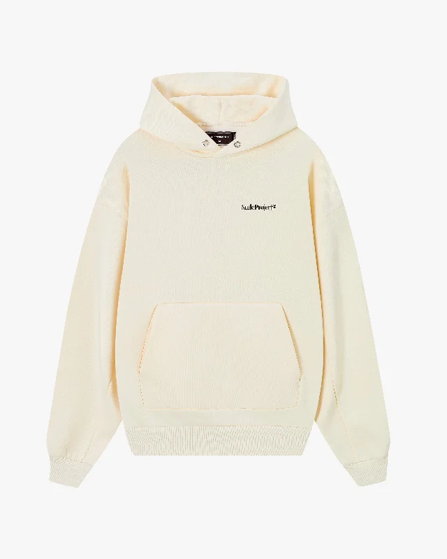 Women's long - sleeve cropped sweatshirt with ribbed cuffs for a snug fitORIGINS HOOD MARSHMALLOW Women's long - sleeve cropped sweatshirt with ribbed cuffs for a snug fitORIGINS HOOD MARSHMALLOW