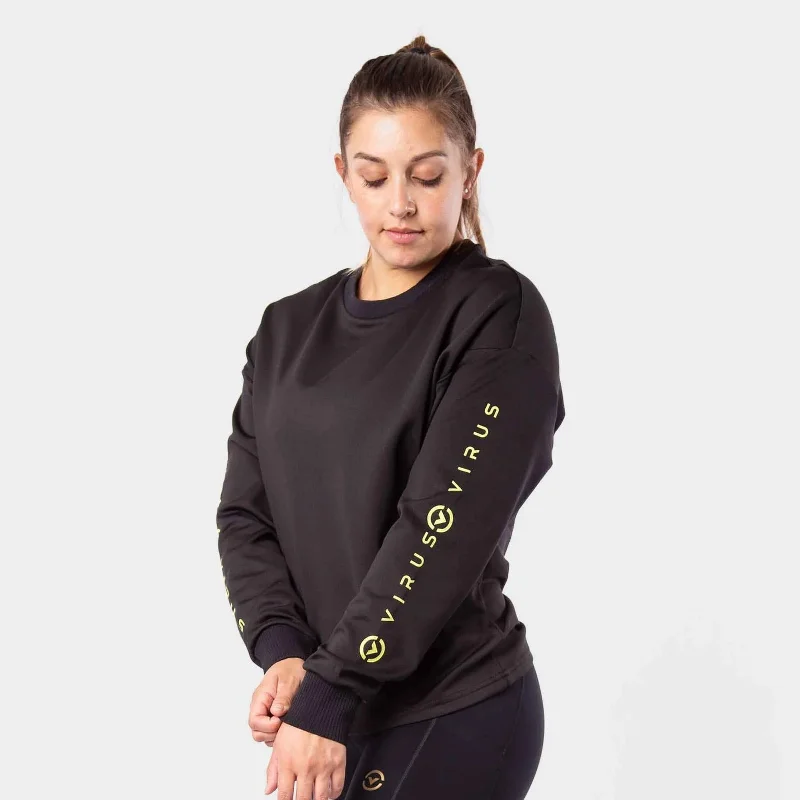 Women's moto jackets with a lace - up front for a unique and stylish touchVIRUS - Graphic Sweatshirt Women's moto jackets with a lace - up front for a unique and stylish touchVIRUS - Graphic Sweatshirt