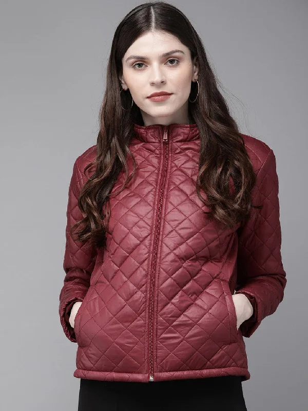 Women's double - breasted tweed jackets in classic colors for a sophisticated office lookBurgundy Quilted Hooded Puffer Jacket Women's double - breasted tweed jackets in classic colors for a sophisticated office lookBurgundy Quilted Hooded Puffer Jacket