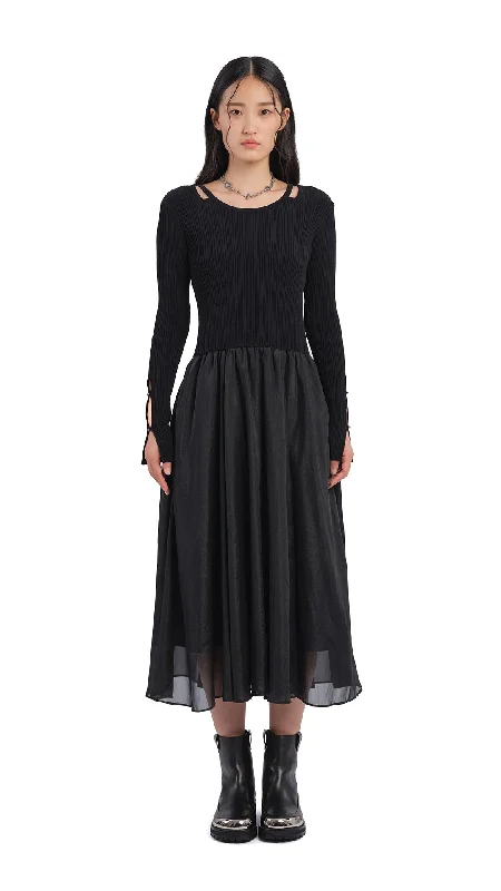 Strapless Women Dress with a Built - in Bra for Comfort and SupportCut-Out 2 In 1 Knit Dress Strapless Women Dress with a Built - in Bra for Comfort and SupportCut-Out 2 In 1 Knit Dress