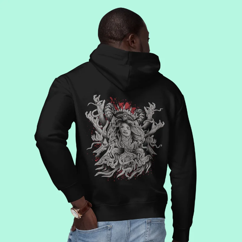 Women's hoodie with a glittery print for a glamorous and sparkly appearanceDark Spirit - Premium Unisex Hoodie Women's hoodie with a glittery print for a glamorous and sparkly appearanceDark Spirit - Premium Unisex Hoodie