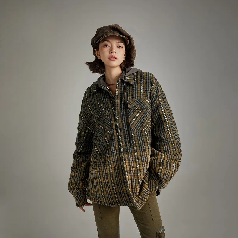 Women's shearling - lined suede jackets for ultimate warmth and luxuryLogo Check Boxy Shacket Women's shearling - lined suede jackets for ultimate warmth and luxuryLogo Check Boxy Shacket
