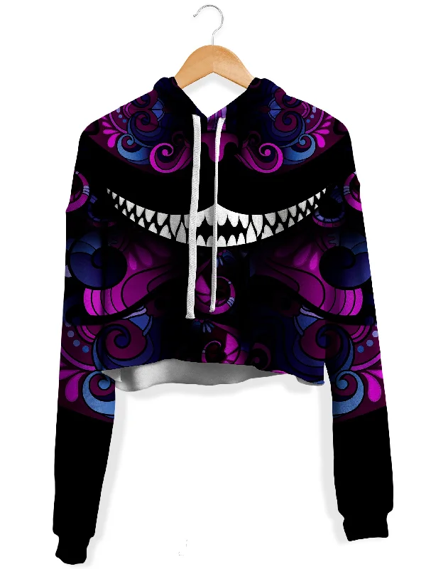 Women's cropped sweatshirt with a slogan graphic for a fun and expressive lookDown The Rabbit Hole Fleece Crop Hoodie Women's cropped sweatshirt with a slogan graphic for a fun and expressive lookDown The Rabbit Hole Fleece Crop Hoodie