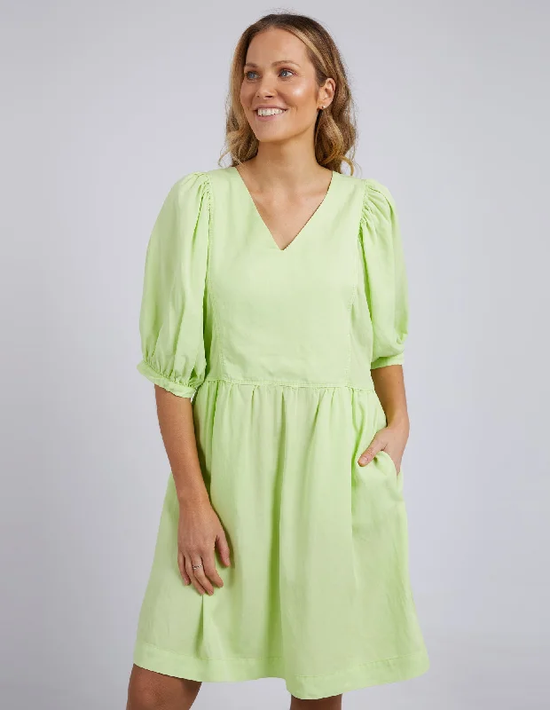 Halter Neck Women Dress to Show Off the Shoulders and NecklineElm Bliss Washed Dress Keylime Halter Neck Women Dress to Show Off the Shoulders and NecklineElm Bliss Washed Dress Keylime