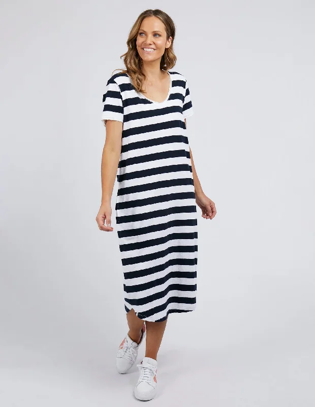 Ball Gown Women Dress with a Full Skirt for a Princess - like LookElm Maeve Midi Dress Navy Stripe Ball Gown Women Dress with a Full Skirt for a Princess - like LookElm Maeve Midi Dress Navy Stripe