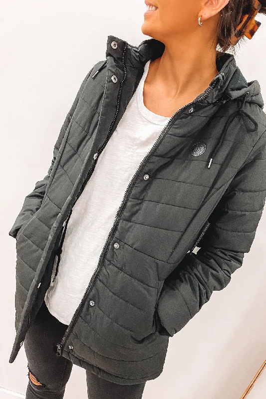 Women's long - line cardigan jackets in a soft knit for a cozy and elegant lookFollow The Trial Jacket Black Women's long - line cardigan jackets in a soft knit for a cozy and elegant lookFollow The Trial Jacket Black