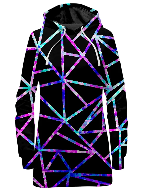 Women's zip - up sweatshirt in pastel blue for a soft and stylish outfitGlitter Geometric Hoodie Dress Women's zip - up sweatshirt in pastel blue for a soft and stylish outfitGlitter Geometric Hoodie Dress