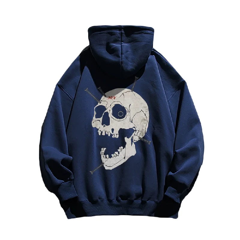 Women's crew - neck sweatshirt in a heather gray shade for a classic and versatile optionHigh Street Bold Skull Graphic Hoodie Women's crew - neck sweatshirt in a heather gray shade for a classic and versatile optionHigh Street Bold Skull Graphic Hoodie