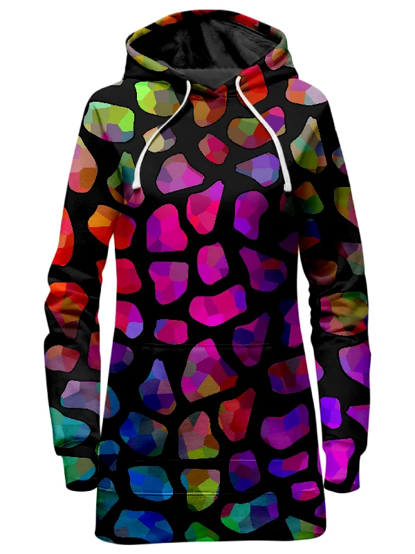 Women's sherpa - lined hoodie for extreme cold weather outdoor activitiesJewel Giraffe Spots Hoodie Dress Women's sherpa - lined hoodie for extreme cold weather outdoor activitiesJewel Giraffe Spots Hoodie Dress