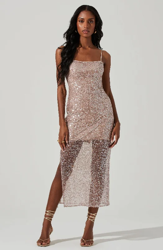 Sheath Women Dress with a Tailored Fit for a Professional LookJewel Sequin Midi Dress Sheath Women Dress with a Tailored Fit for a Professional LookJewel Sequin Midi Dress