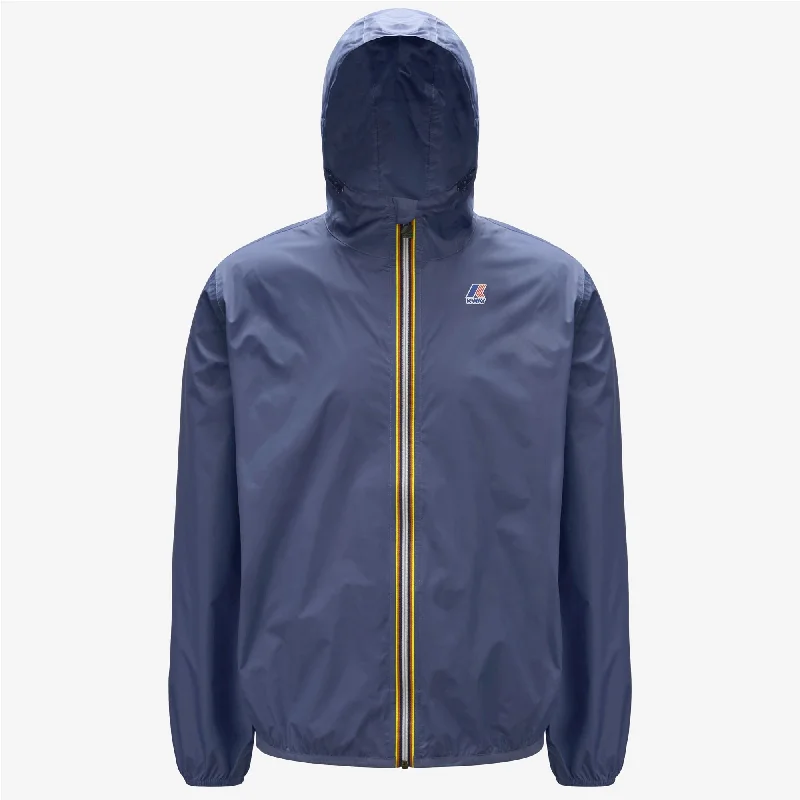 Women's faux fur - trimmed denim jackets for a trendy and cozy styleClaude - Unisex Packable Full Zip Waterproof Rain Jacket in Blue Indigo Women's faux fur - trimmed denim jackets for a trendy and cozy styleClaude - Unisex Packable Full Zip Waterproof Rain Jacket in Blue Indigo