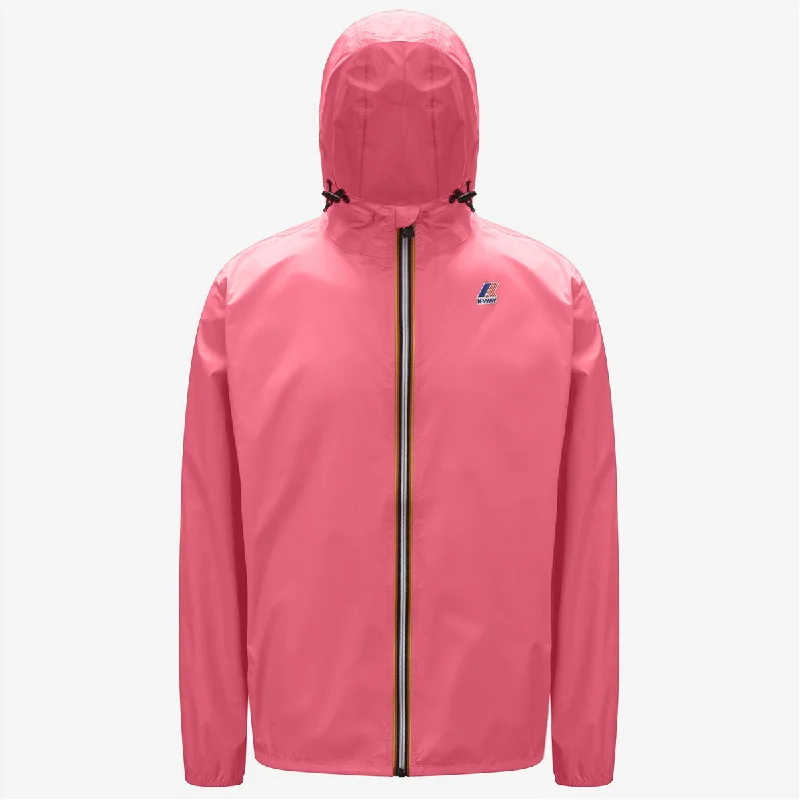 Women's cropped down jackets in bold colors for a sporty and fashionable winter outfitClaude - Unisex Packable Full Zip Waterproof Rain Jacket in Pink Women's cropped down jackets in bold colors for a sporty and fashionable winter outfitClaude - Unisex Packable Full Zip Waterproof Rain Jacket in Pink
