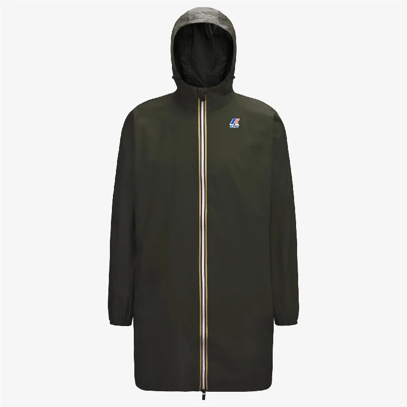 Women's bomber jackets with a holographic finish for a futuristic and eye - catching lookEiffel - Unisex Waterproof Packable Long Rain Jacket in Green Blackish Women's bomber jackets with a holographic finish for a futuristic and eye - catching lookEiffel - Unisex Waterproof Packable Long Rain Jacket in Green Blackish