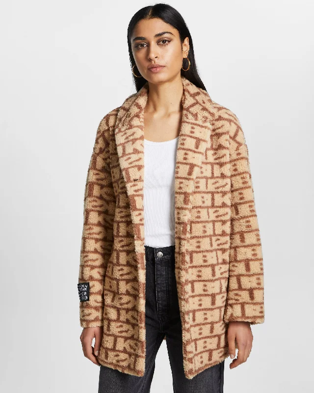 Women's moto jackets with a lace - up front for a unique and stylish touchKAMILLE COAT SIGNS JACQUARD Women's moto jackets with a lace - up front for a unique and stylish touchKAMILLE COAT SIGNS JACQUARD