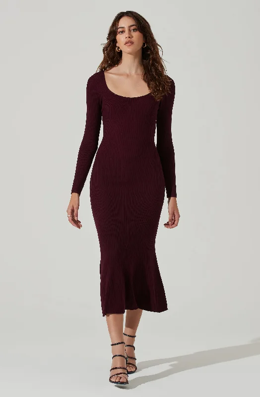 Lace - Embellished Women Dress for an Elegant and Sophisticated AppearanceLong Sleeve Cutout Midi Dress Lace - Embellished Women Dress for an Elegant and Sophisticated AppearanceLong Sleeve Cutout Midi Dress