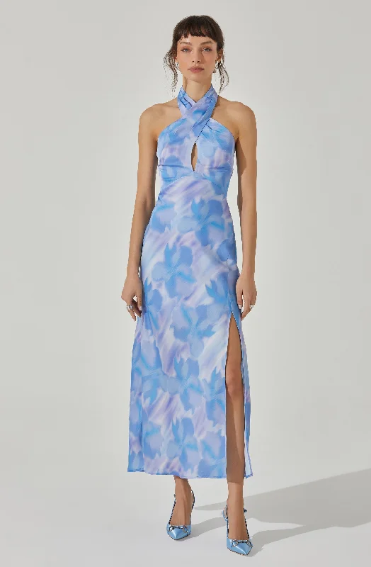 Mermaid - Style Women Dress with a Fitted Silhouette for Special OccasionsMarissa Halter Neck Midi Dress Mermaid - Style Women Dress with a Fitted Silhouette for Special OccasionsMarissa Halter Neck Midi Dress