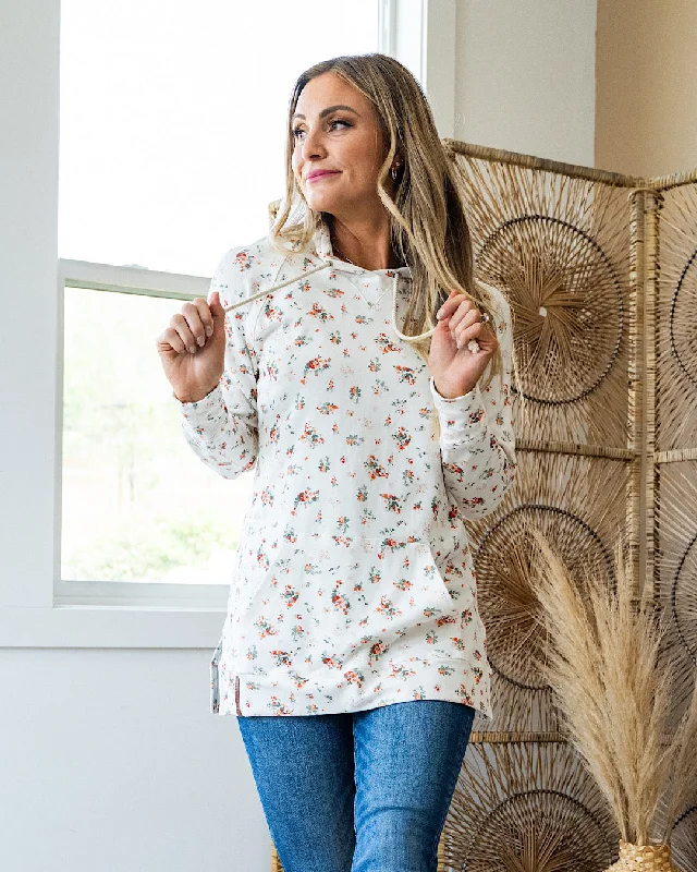 Women's graphic - printed sweatshirt featuring floral patterns for a feminine touchAmpersand Ave Fresh Blooms Sideslit Hoodie Women's graphic - printed sweatshirt featuring floral patterns for a feminine touchAmpersand Ave Fresh Blooms Sideslit Hoodie