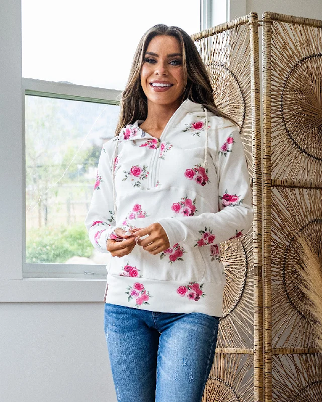 Women's tie - dye hoodie in bright colors for a retro and eye - catching styleAmpersand Ave Garden Bloom HalfZip Sweatshirt Women's tie - dye hoodie in bright colors for a retro and eye - catching styleAmpersand Ave Garden Bloom HalfZip Sweatshirt