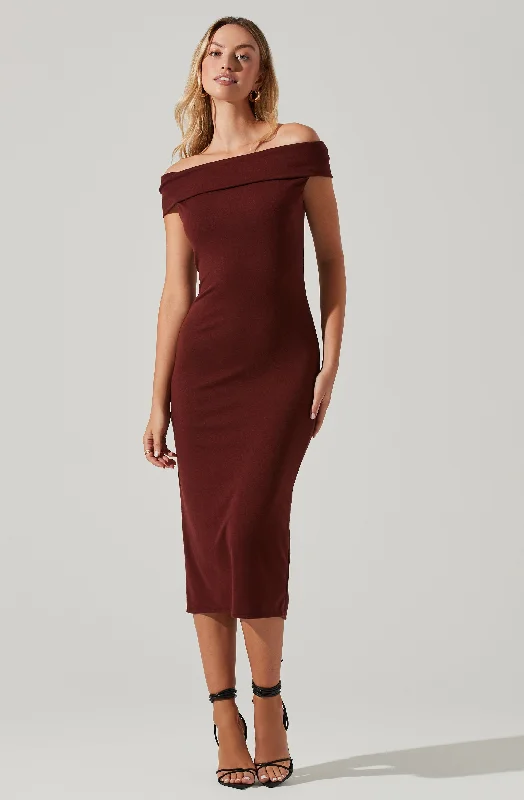 Off - the - Shoulder Women Dress for a Romantic and Feminine LookOff Shoulder Long Bodycon Midi Dress Off - the - Shoulder Women Dress for a Romantic and Feminine LookOff Shoulder Long Bodycon Midi Dress