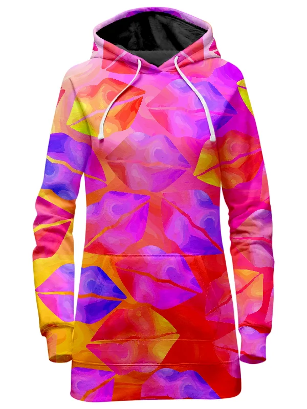 Women's sherpa - lined hoodie for extreme cold weather outdoor activitiesPassionate Kisses Hoodie Dress Women's sherpa - lined hoodie for extreme cold weather outdoor activitiesPassionate Kisses Hoodie Dress