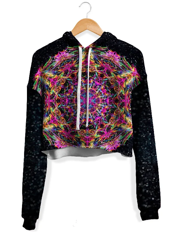 Women's sweatshirt with a mesh panel insert for breathability during workoutsPastel Warp Fleece Crop Hoodie Women's sweatshirt with a mesh panel insert for breathability during workoutsPastel Warp Fleece Crop Hoodie