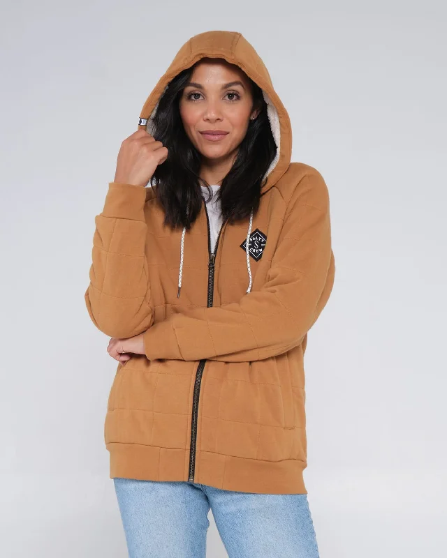 Women's shearling - lined suede jackets for ultimate warmth and luxurySeeking Sherpa Hoody - Workwear Brown Women's shearling - lined suede jackets for ultimate warmth and luxurySeeking Sherpa Hoody - Workwear Brown