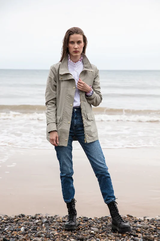 Women's long - line cardigan jackets in a soft knit for a cozy and elegant lookSundowner Jacket in Sage with Camo Lining Women's long - line cardigan jackets in a soft knit for a cozy and elegant lookSundowner Jacket in Sage with Camo Lining