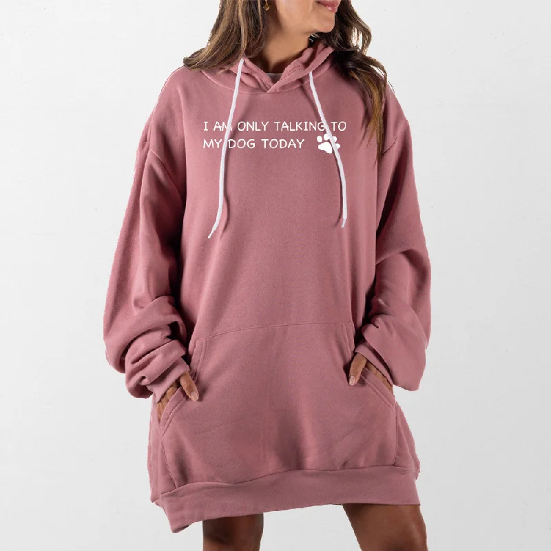 Women's tie - front hoodie in a lightweight fabric for summer layeringTalking To My Dog Giant Hoodie Women's tie - front hoodie in a lightweight fabric for summer layeringTalking To My Dog Giant Hoodie
