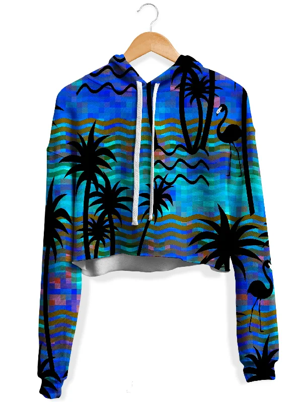 Women's cropped sweatshirt with a slogan graphic for a fun and expressive lookTropical Dreams Fleece Crop Hoodie Women's cropped sweatshirt with a slogan graphic for a fun and expressive lookTropical Dreams Fleece Crop Hoodie