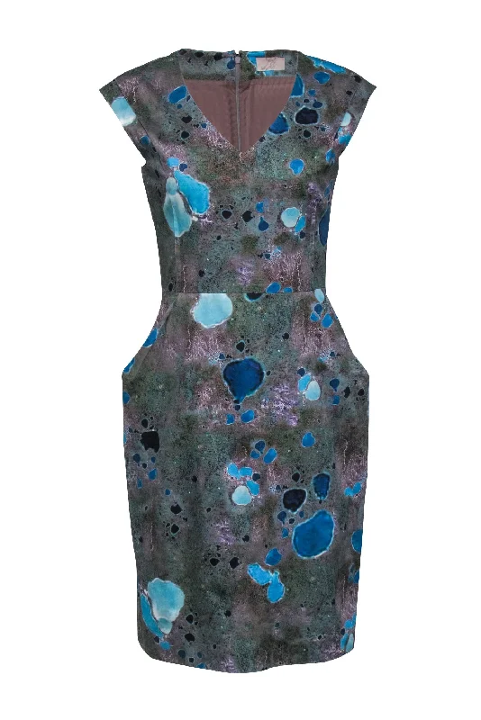 Pleated Women Dress with a Timeless and Elegant Texture Pleated Women Dress with a Timeless and Elegant Texture Lela Rose - Beige, Blue, & Turquoise Print Cap Sleeve Dress Sz XS Pleated Women Dress with a Timeless and Elegant Texture Pleated Women Dress with a Timeless and Elegant Texture Lela Rose - Beige, Blue, & Turquoise Print Cap Sleeve Dress Sz XS