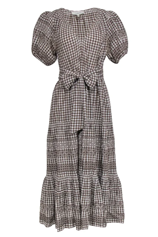 Ruffled Women Dress with Multiple Layers for a Playful and Girly Style Ruffled Women Dress with Multiple Layers for a Playful and Girly Style The Great - Brown & White Gingham Puff Sleeve Maxi Dress Sz 12 Ruffled Women Dress with Multiple Layers for a Playful and Girly Style Ruffled Women Dress with Multiple Layers for a Playful and Girly Style The Great - Brown & White Gingham Puff Sleeve Maxi Dress Sz 12