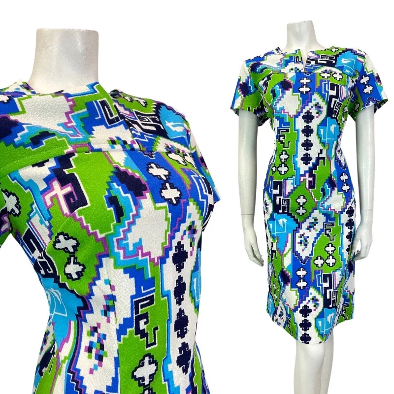Plus Size Women Dress with a Flattering A - Line Cut for Comfort and Style Plus Size Women Dress with a Flattering A - Line Cut for Comfort and Style VINTAGE 60s 70s BLUE GREEN WHITE GEOMETRIC PSYCHEDELIC PIXEL MOD DRESS 14 16 Plus Size Women Dress with a Flattering A - Line Cut for Comfort and Style Plus Size Women Dress with a Flattering A - Line Cut for Comfort and Style VINTAGE 60s 70s BLUE GREEN WHITE GEOMETRIC PSYCHEDELIC PIXEL MOD DRESS 14 16