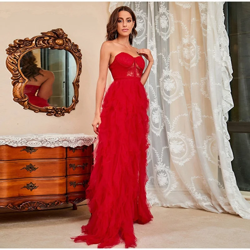 Maxi dresses with a paisley print for a classic and elegant styleFashionSierra - Lace Mesh Off Shoulder High Waist Evening Dress Maxi dresses with a paisley print for a classic and elegant styleFashionSierra - Lace Mesh Off Shoulder High Waist Evening Dress