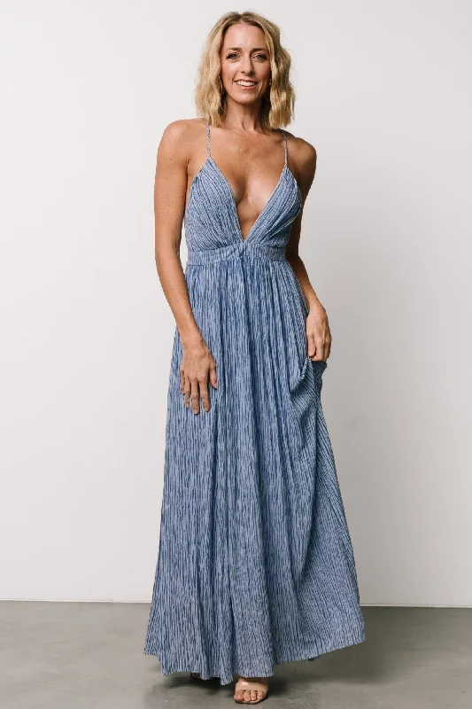 Sequined maxi dresses for formal evening galasKorley Maxi Dress | Blue Stripe
