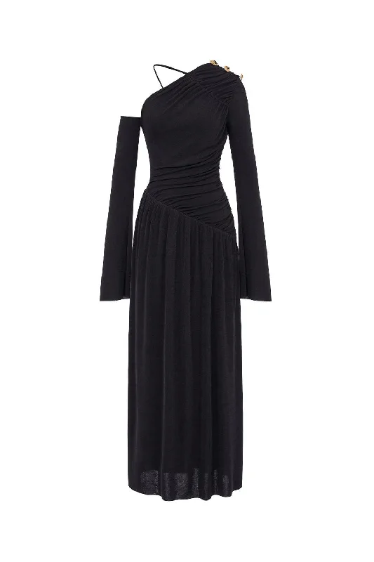 Plaid maxi dresses for fall fashion eventsLauren Gathered Asymmetric Shoulder Spandex Maxi Dress Plaid maxi dresses for fall fashion eventsLauren Gathered Asymmetric Shoulder Spandex Maxi Dress