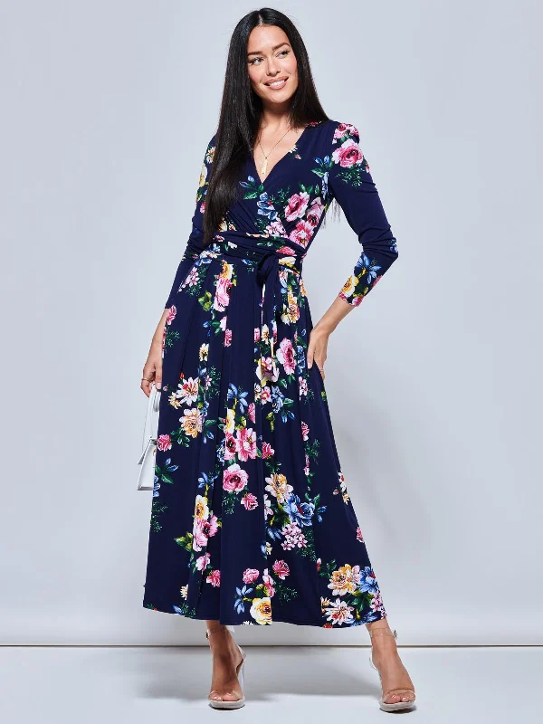 Sleeveless midi dresses with lace details for summer weddingsGreyson Long Sleeve Maxi Dress, Navy Floral Sleeveless midi dresses with lace details for summer weddingsGreyson Long Sleeve Maxi Dress, Navy Floral