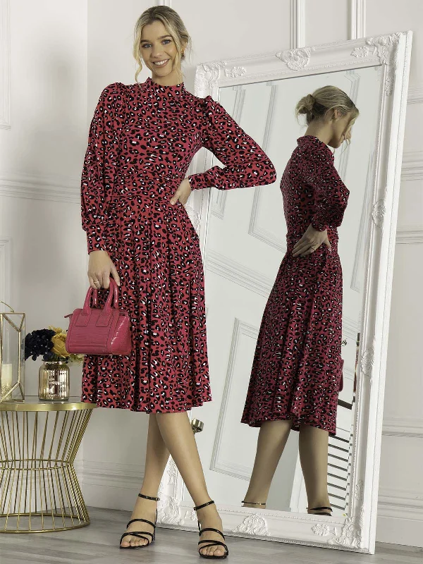 Midi dresses with bow accents for a sweet and charming lookJolie Moi Vesper Long Sleeve Midi Dress, Magenta Midi dresses with bow accents for a sweet and charming lookJolie Moi Vesper Long Sleeve Midi Dress, Magenta