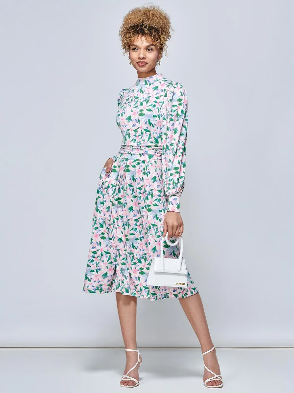 Sleeveless midi dresses with lace details for summer weddingsJolie Moi Vesper Long Sleeve Midi Dress, Pink Floral Sleeveless midi dresses with lace details for summer weddingsJolie Moi Vesper Long Sleeve Midi Dress, Pink Floral
