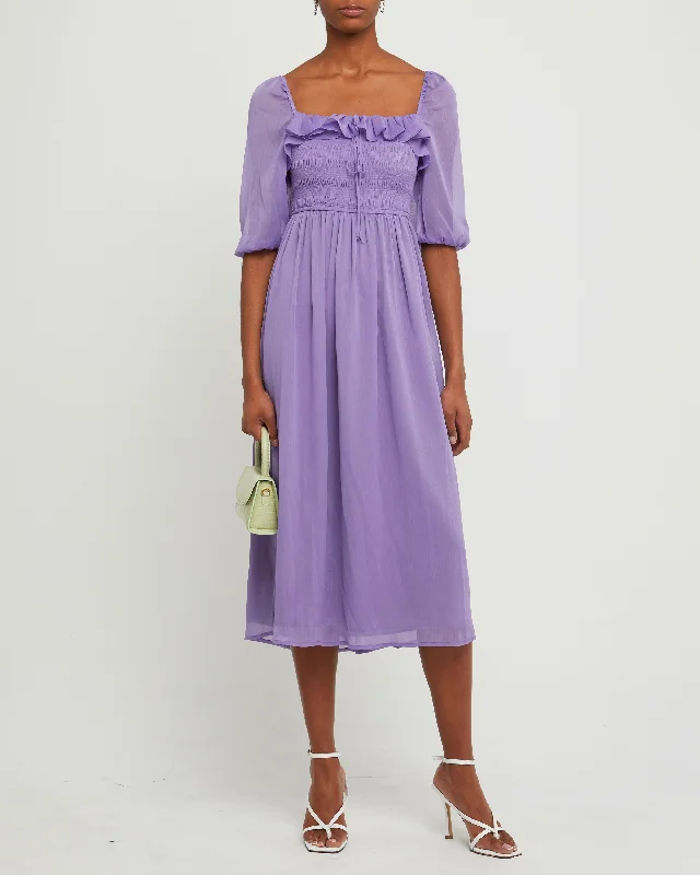 Midi dresses with sheer panels for a touch of allureMila Dress