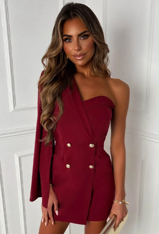 Mini dresses with pocket details for added functionalityBossin Forever Burgundy Blazer Mini Dress Mini dresses with pocket details for added functionalityBossin Forever Burgundy Blazer Mini Dress