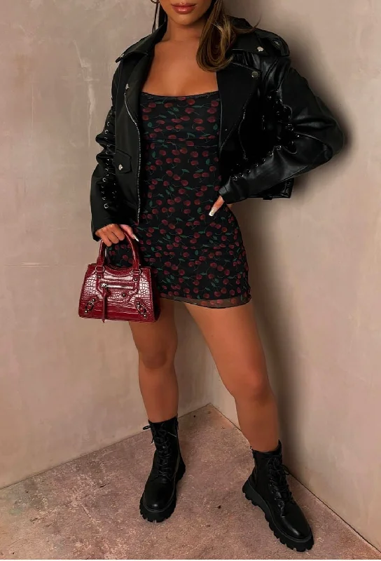 Mini dresses with beaded embellishments for a fancy eventCherry Bomb Black Cherry Printed Mesh Lace Up Back Mini Dress Mini dresses with beaded embellishments for a fancy eventCherry Bomb Black Cherry Printed Mesh Lace Up Back Mini Dress