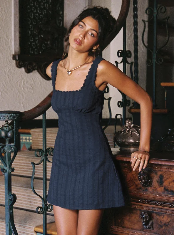 Sequined mini dresses for New Year's EveDasha Mini Dress Navy