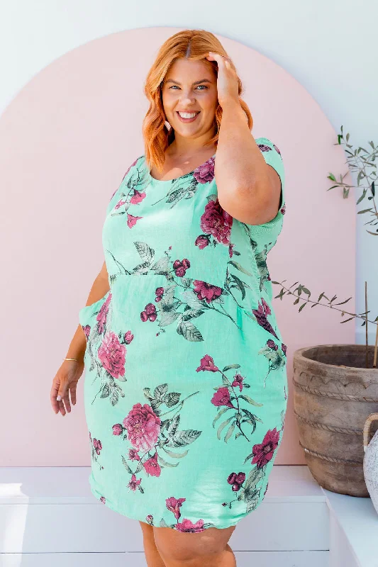 Printed mini dresses for a casual day outEve Dress in Aqua